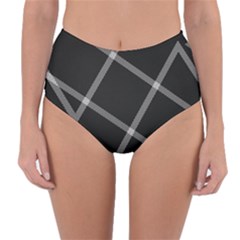 Stripes, Zigzag, Surface, Pattern, Reversible High-waist Bikini Bottoms