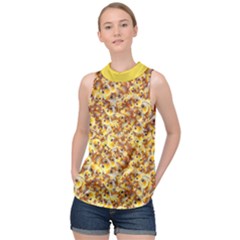 Whimsy Chickens Pattern (ai) High Neck Satin Top by dflcprintsclothing