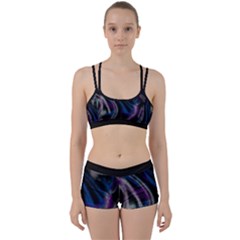 Multicolored Abstract Dynamic Shapes Print Perfect Fit Gym Set by dflcprintsclothing