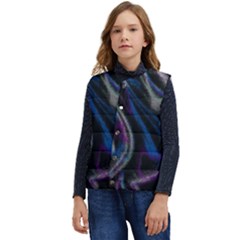 Multicolored Abstract Dynamic Shapes Print Kid s Button Up Puffer Vest	 by dflcprintsclothing