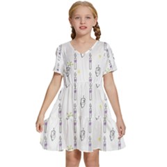 Dreidel Candles Spinning Top Kids  Short Sleeve Tiered Mini Dress