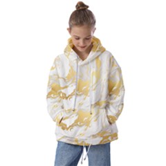 Marble Pattern Kids  Oversized Hoodie