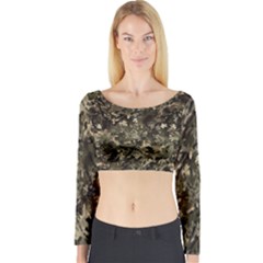 Camouflage Army Survival Uniform Long Sleeve Crop Top by Posterlux