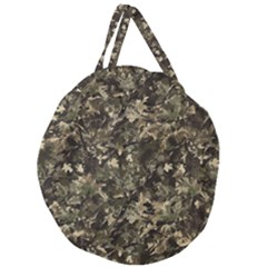 Camouflage Army Survival Uniform Giant Round Zipper Tote by Posterlux