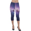 Cosmic Dreamscape Print (ai) Black Backgrond Lightweight Velour Capri Leggings  View1