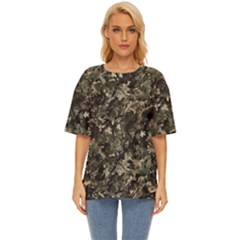 Camouflage Army Survival Uniform Oversized Basic T-shirt by Posterlux