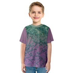 Colorful Duotone Abstract Print Kids  Sport Mesh T-shirt