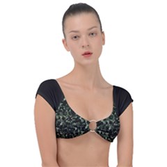 Precision Pursuit: Hunting Motif Camouflage Pattern Cap Sleeve Ring Bikini Top