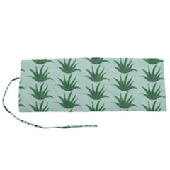 Aloe Plants Pattern Scrapbook Roll Up Canvas Pencil Holder (s)