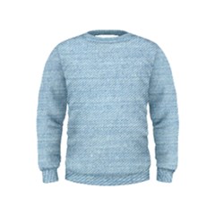 Blue Denim Texture, Macro Kids  Sweatshirt