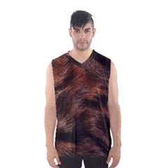 Brown Wool Texture Men s Basketball Tank Top