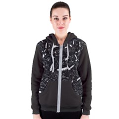 Cryptic Creature Pattern  Women s Zipper Hoodie by dflcprintsclothing