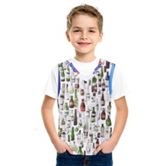 Bottle Chic Print Patterns Kids  Basketball Tank Top