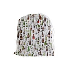 Bottle Chic Print Patterns Drawstring Pouch (large) by BellaVistaTshirt02