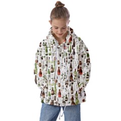 Bottle Chic Print Patterns Kids  Oversized Hoodie by BellaVistaTshirt02