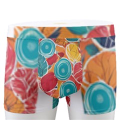 Floral And Leaves Pattern Men s Boxer Briefs