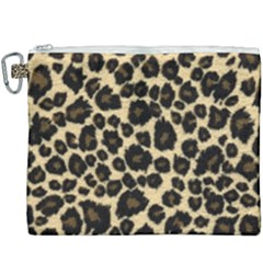 Jaguar Skin Texture, Jaguar Wool Texture, Yellow Canvas Cosmetic Bag (xxxl) by kyorashop23