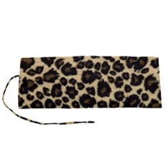 Jaguar Skin Texture, Jaguar Wool Texture, Yellow Roll Up Canvas Pencil Holder (s) by kyorashop23