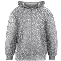 Silver Glitter Texture, Light Creative Background Kids  Zipper Hoodie Without Drawstring by kyorashop23