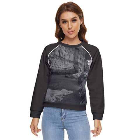 Timeless Shores, Las Grutas Beach, Rio Negro, Argentina Women s Long Sleeve Raglan T-shirt by dflcprintsclothing