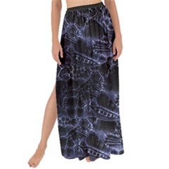 Aliens Entrails – Dark Blue Print Pattern Design Maxi Chiffon Tie-up Sarong by dflcprintsclothing