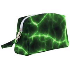 Lightning Electricity Pattern Green Wristlet Pouch Bag (large) by anzea