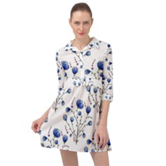 Flowers Seamless Pattern Victorian Mini Skater Shirt Dress