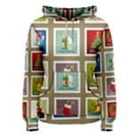 Christmas Stamp Pattern Women s Pullover Hoodie