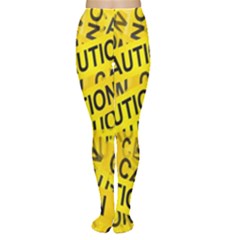 Caution Road Sign Cross Yellow Tights by anzea