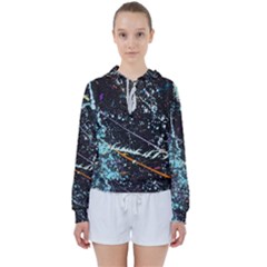 Abstract Colorful Texture Women s Tie Up Sweat