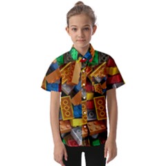 Lego, Toy Block, Colorfulness Kids  Short Sleeve Shirt by kyorashop23