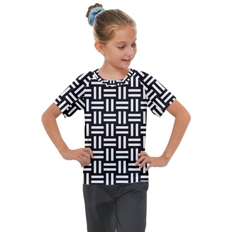 Frets Mosaic Pattern Geometric Kids  Mesh Piece T-shirt by Bedest