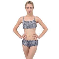 Marble Cracked Pattern Surface Layered Top Bikini Set