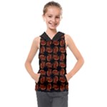 Fantasy skeleton dragon hand drawn motif pattern Kids  Sleeveless Hoodie