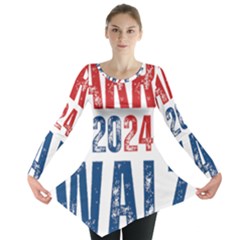 Kamala Harris 2024 Walz Long Sleeve Tunic  by Safari