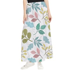 Leaf Seamless Pattern  Maxi Chiffon Skirt by Safari