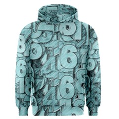 Blue Digits Background, Artwork, Numbers Men s Core Hoodie by kyorashop23