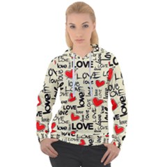 Love Abstract Background Love Textures Women s Overhead Hoodie