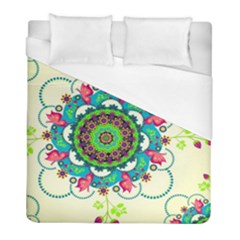 Mandala Flowers, Abstract, Butterflies, Floral, Pattern Duvet Cover (full/ Double Size)