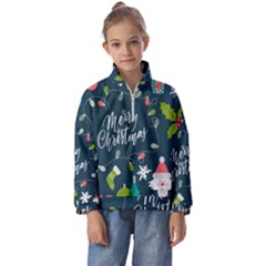 Merry Christmas, Happy New Year, Christmas Seamless Texture Kids  Half Zip Hoodie by kyorashop23