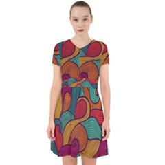 Swirly, Abstract, Multi Colored, Pattern, Adorable In Chiffon Dress by kyorashop23