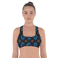 Flower Pattern Flora Floral Seamless Cross Back Sports Bra by Salmanaz77