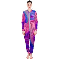 Swirl Twirl Design Pattern Purple Onepiece Jumpsuit (ladies)