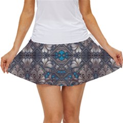 Ornate Baroque Floral Pattern Print Women s Skort by dflcprintsclothing