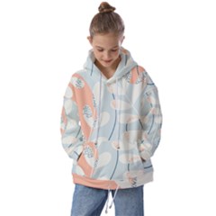 Pattern Plants Leaves Nature Kids  Oversized Hoodie