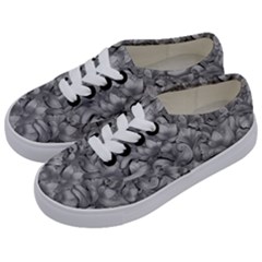 Silver Blossom Elegance Print (ai+human) Kids  Classic Low Top Sneakers by dflcprintsclothing