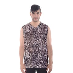 Earth Tones Fall Abstract Textured Print Men s Basketball Tank Top