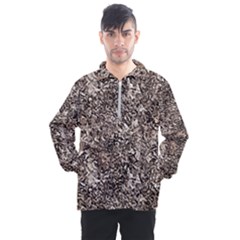 Earth Tones Fall Abstract Textured Print Men s Half Zip Pullover by dflcprintsclothing