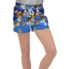 Merry Christmas, Baubles Women s Velour Lounge Shorts