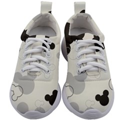 Mickey Mouse, Black, Classic, Cute, Disne Kids Athletic Shoes by kyorashop23